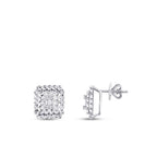 0,19 Carat Diamond Baguette Earrings
