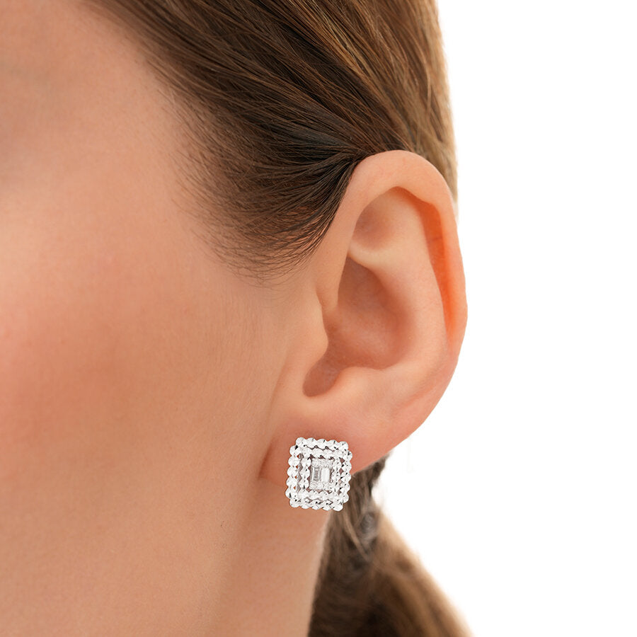 0,19 Carat Diamond Baguette Earrings