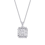 0,08 Carat Diamond Baguette Necklace