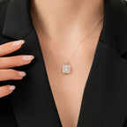 0,08 Carat Diamond Baguette Necklace