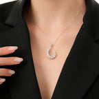 0.96 Carat Diamond Baguette Necklace