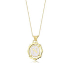 Gold Enamel Letter Necklace