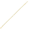 Gold Heart-Shaped Fishbone Chain Bracelet
