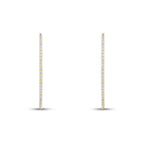 Gold Stone Hoop Earrings
