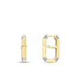 Gold Geometric Stone Earrings