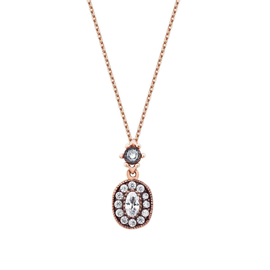Gold Oval Stone Necklace