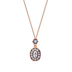 Gold Oval Stone Necklace