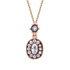 Gold Oval Stone Necklace