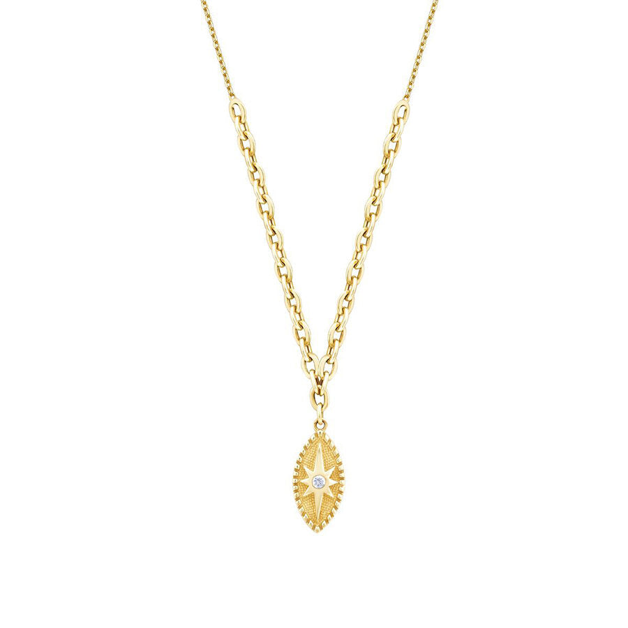 Gold North Star Chain Necklace