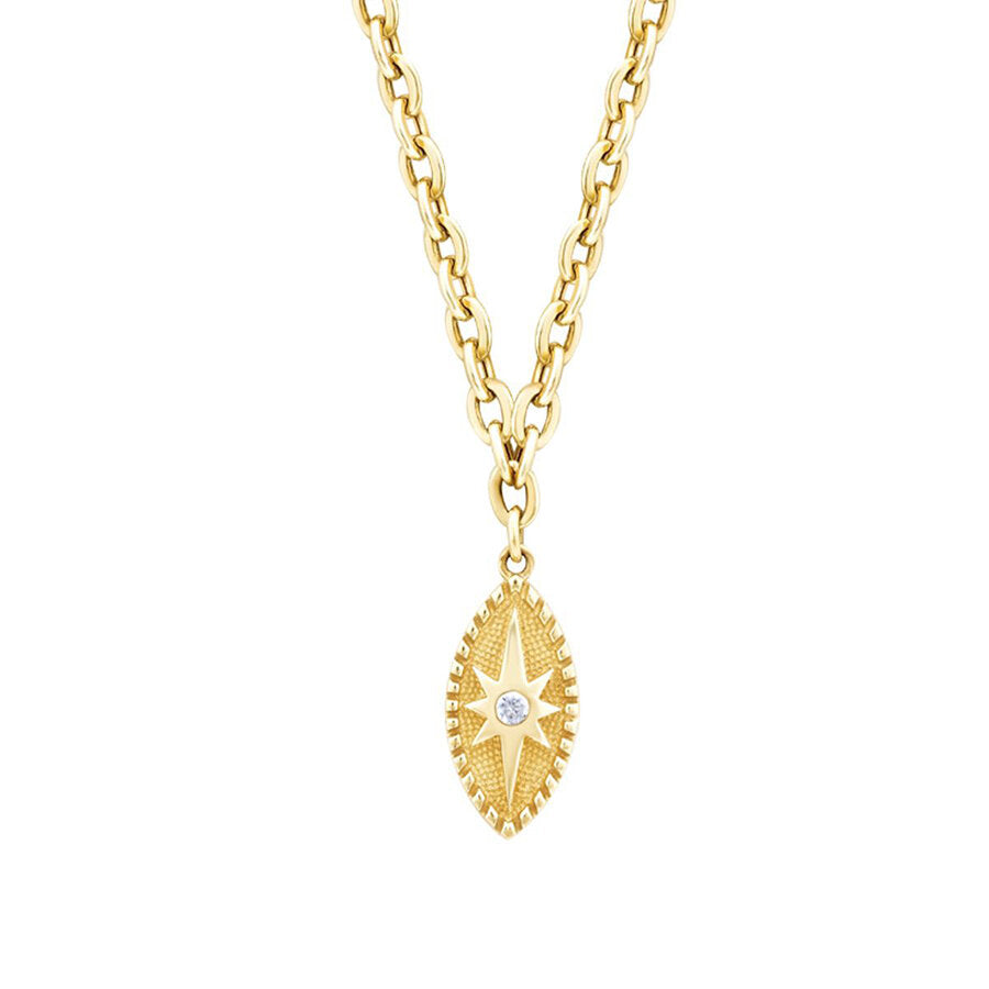 Gold North Star Chain Necklace