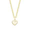 Gold Mother-of-Pearl Heart Necklace