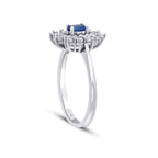 0.57 Carat Diamond Sapphire Ring