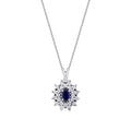 0.44 Carat Diamond Sapphire Necklace