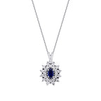 0.44 Carat Diamond Sapphire Necklace