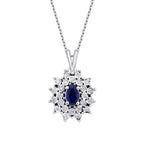 0.44 Carat Diamond Sapphire Necklace