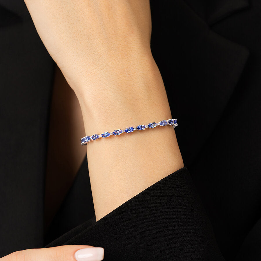 6,73 Carat Diamond Tanzanite Bracelet