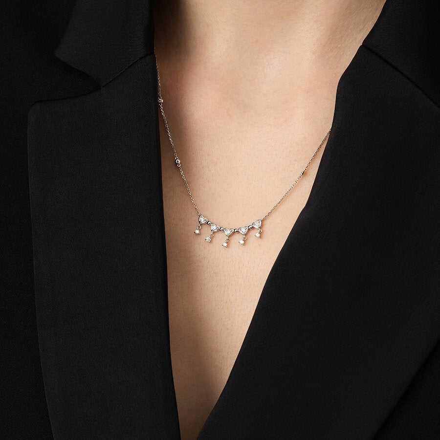 0,39 Carat Diamond Heart Necklace