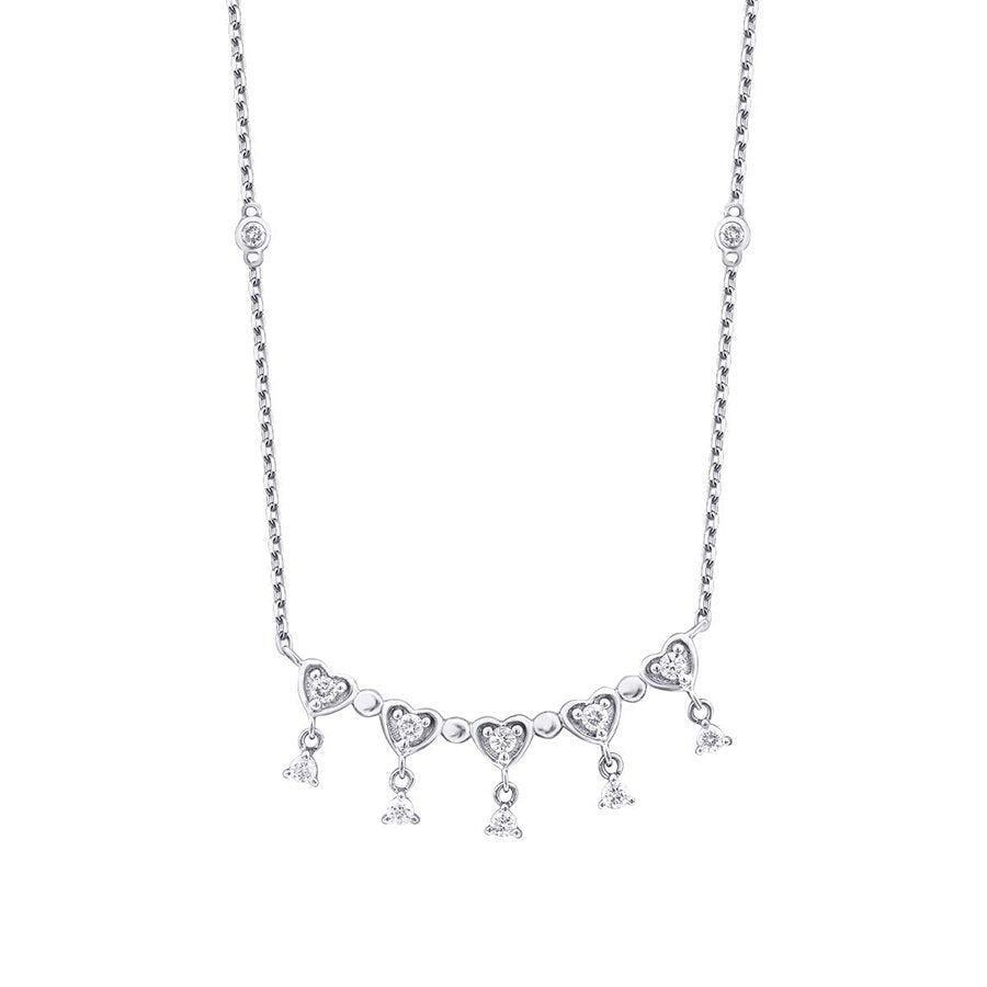 0,39 Carat Diamond Heart Necklace
