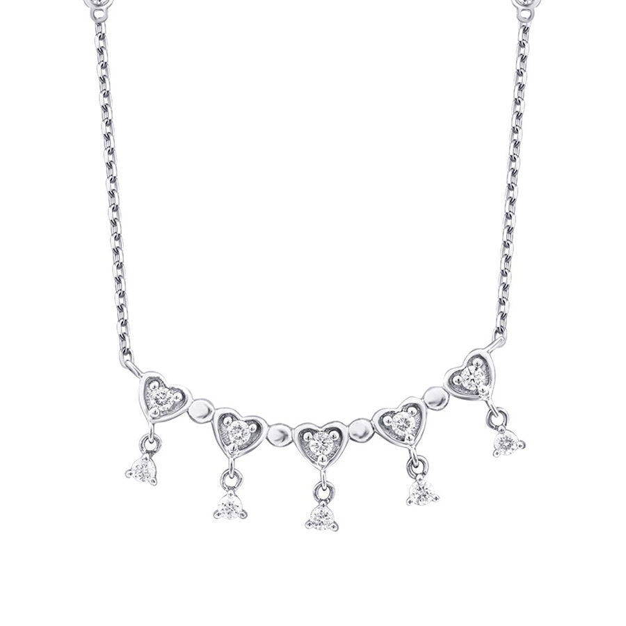 0,39 Carat Diamond Heart Necklace