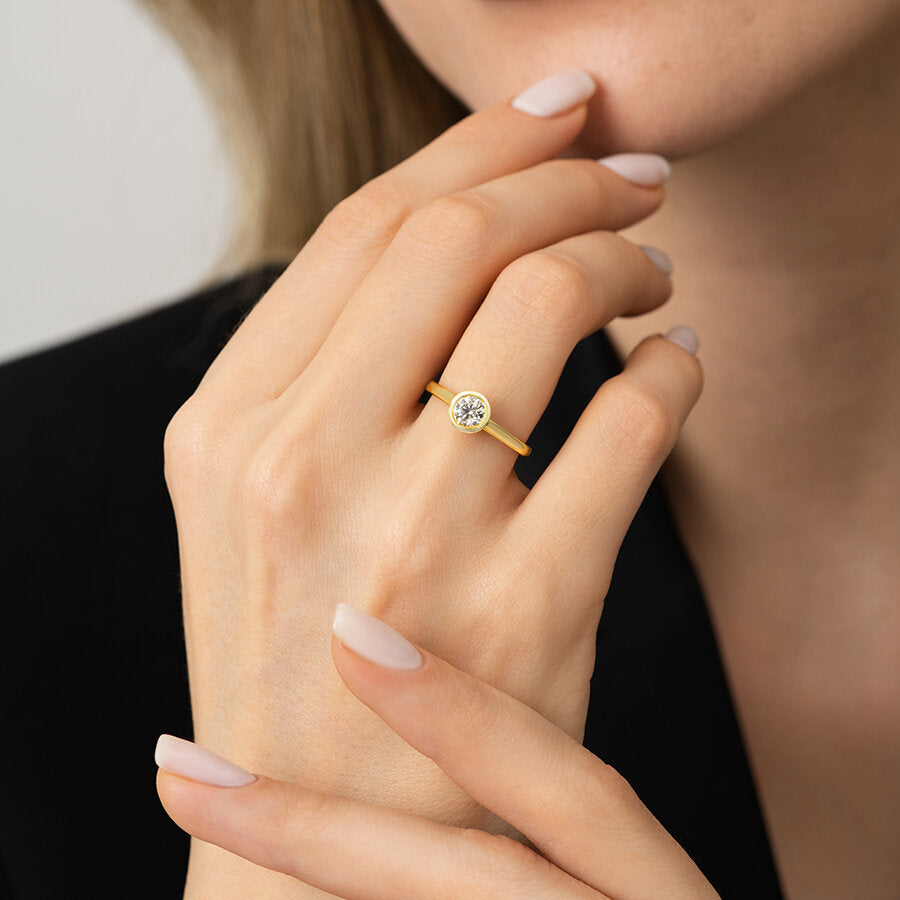 0,50 Carat Diamond Solitaire Engagement Ring