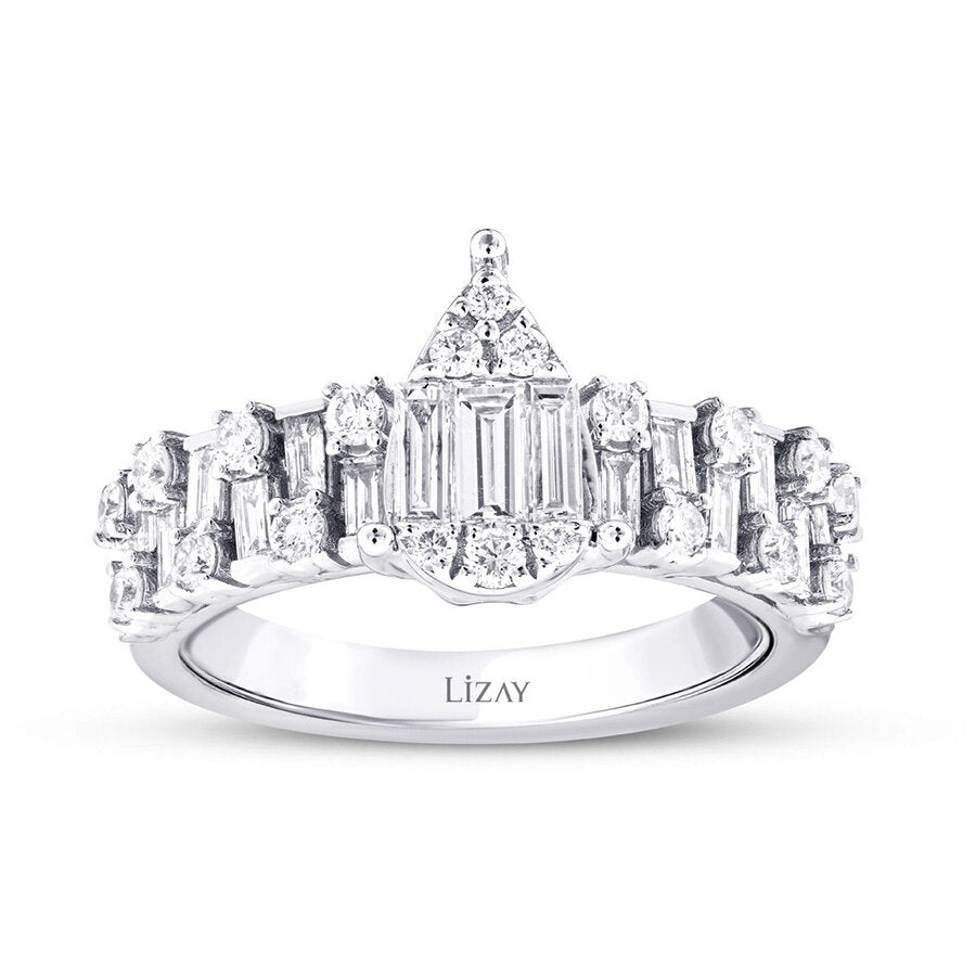 0,97 Carat Diamond Baguette Ring
