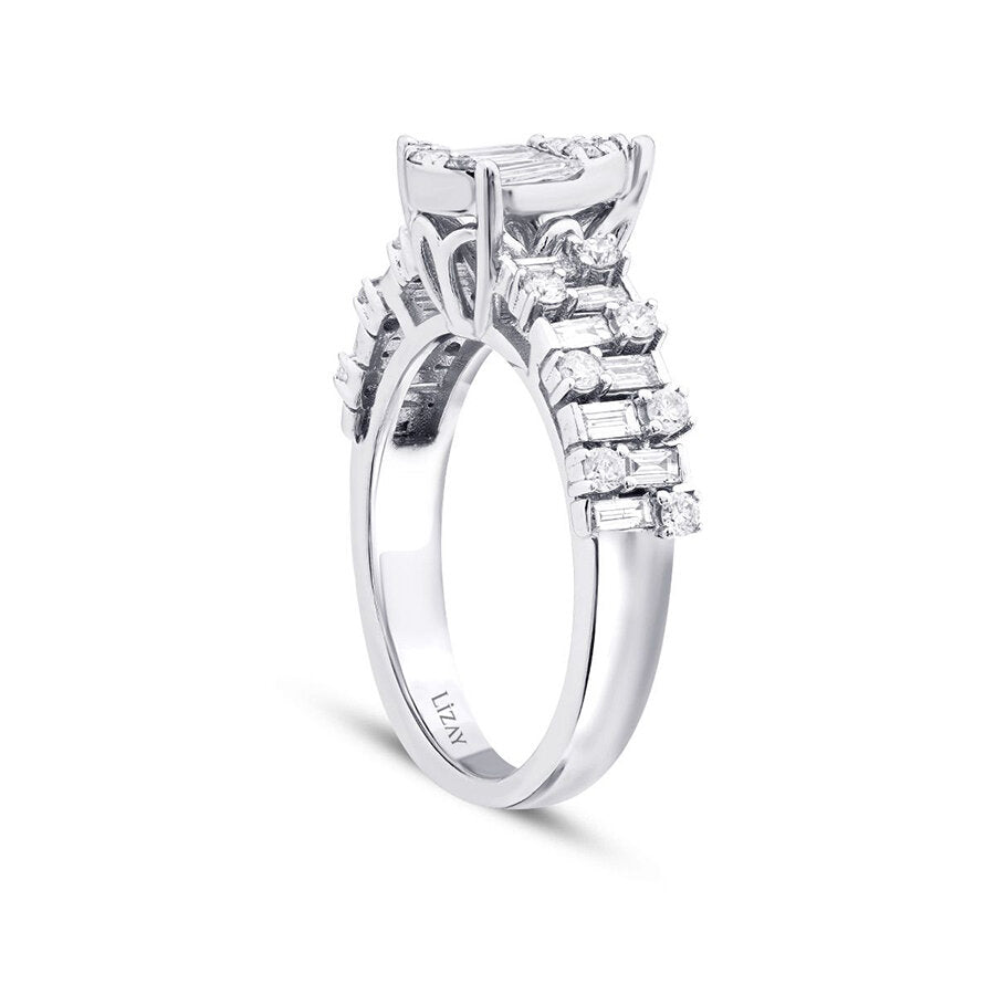 0,97 Carat Diamond Baguette Ring