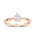 0,44 Carat Diamond Pear Solitaire Engagement Ring