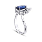 2.19 Carat Diamond Sapphire Ring