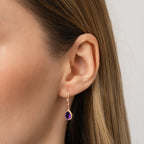 1.25 Carat Diamond Amethyst Earrings