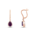 1.25 Carat Diamond Amethyst Earrings