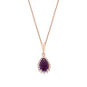 0.64 Carat Diamond Amethyst Necklace