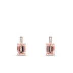 1.34 Carat Diamond Morganite Earrings