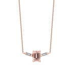 0.65 Carat Diamond Morganite Necklace