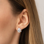 0.59 Carat Diamond Baguette Earrings