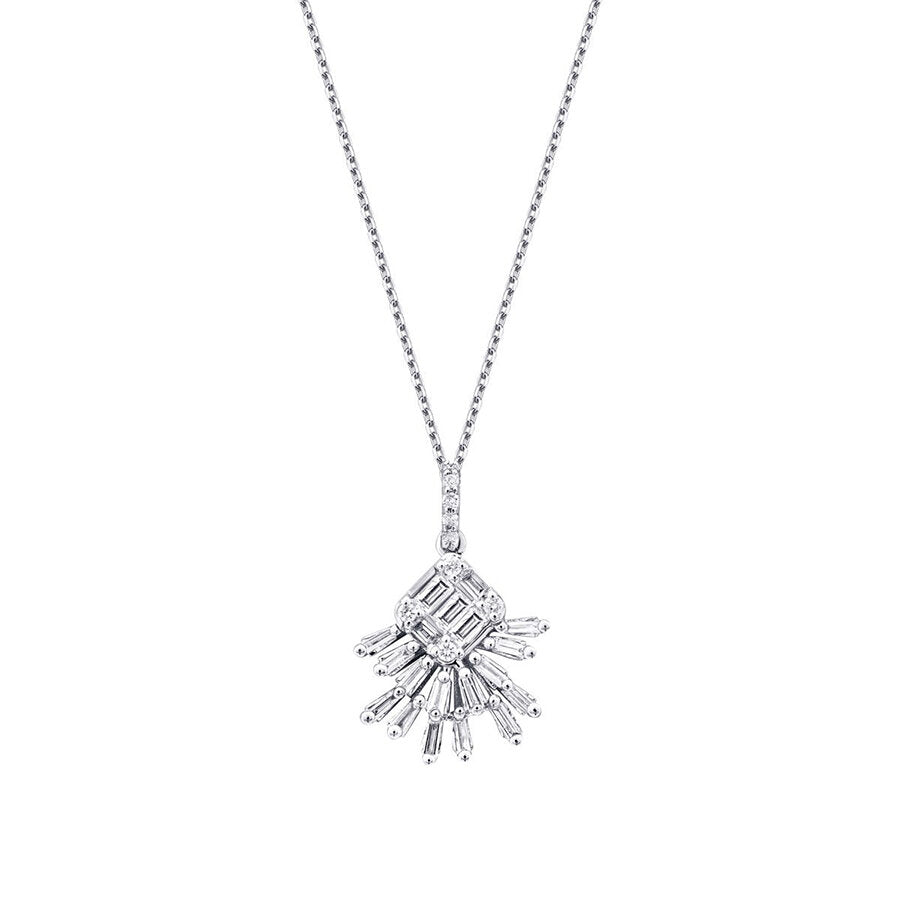 0,33 Carat Diamond Baguette Necklace