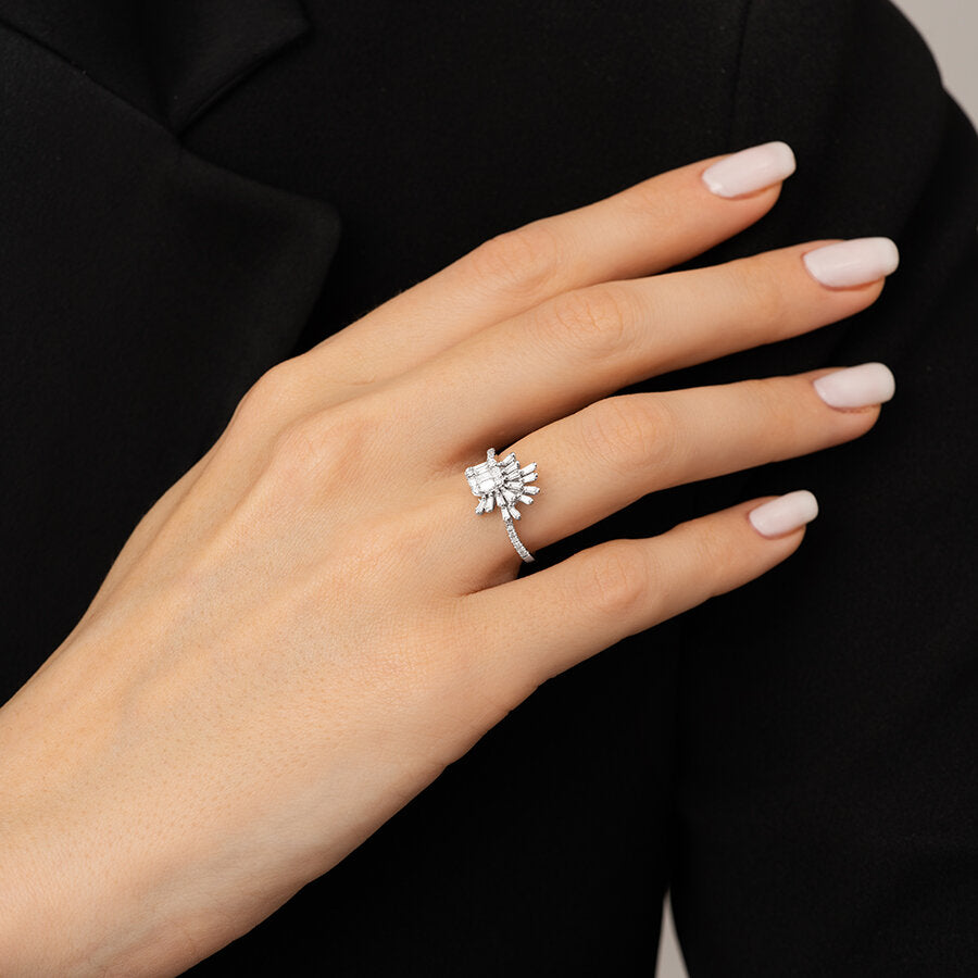0.36 Carat Diamond Baguette Ring