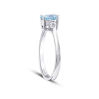 0.92 Carat Diamond Blue Topaz Ring