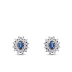 0.72 Carat Diamond Sapphire Earrings