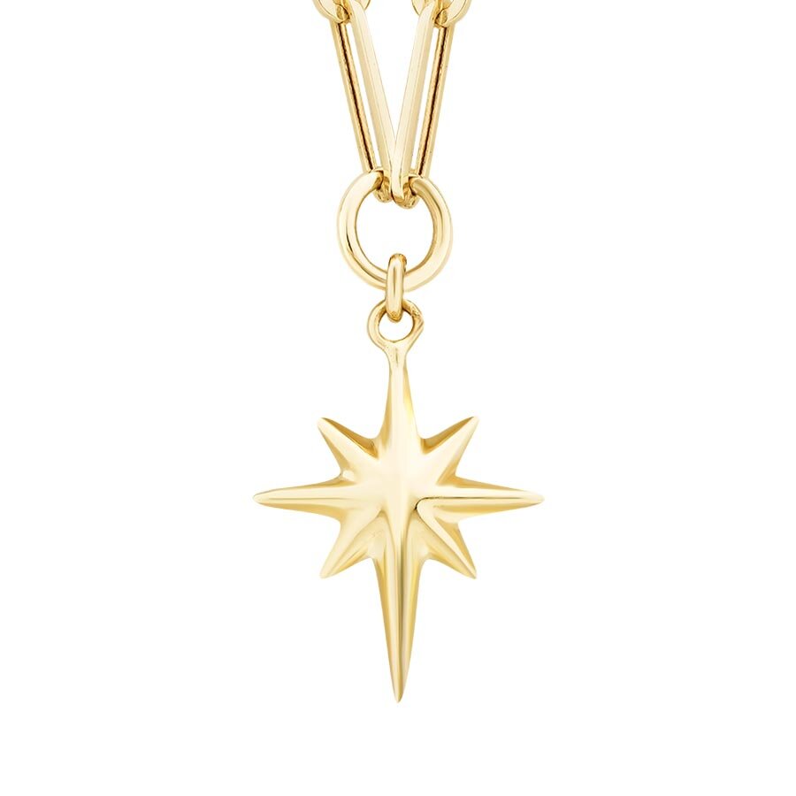 Gold North Star Necklace