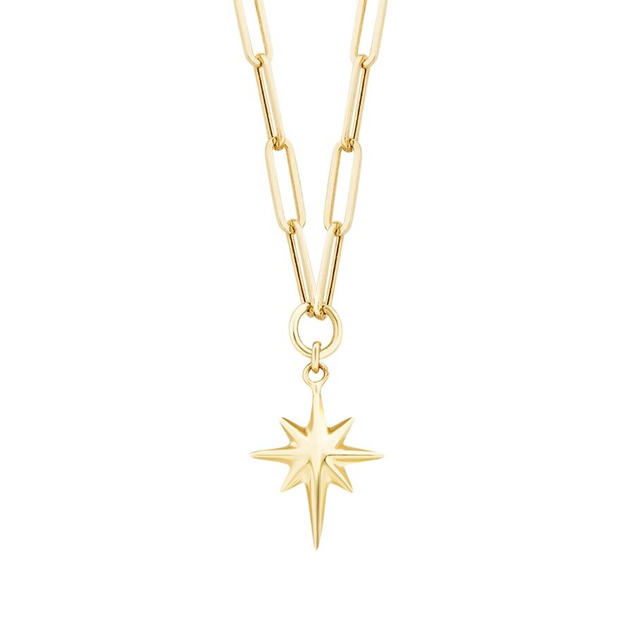Gold North Star Necklace