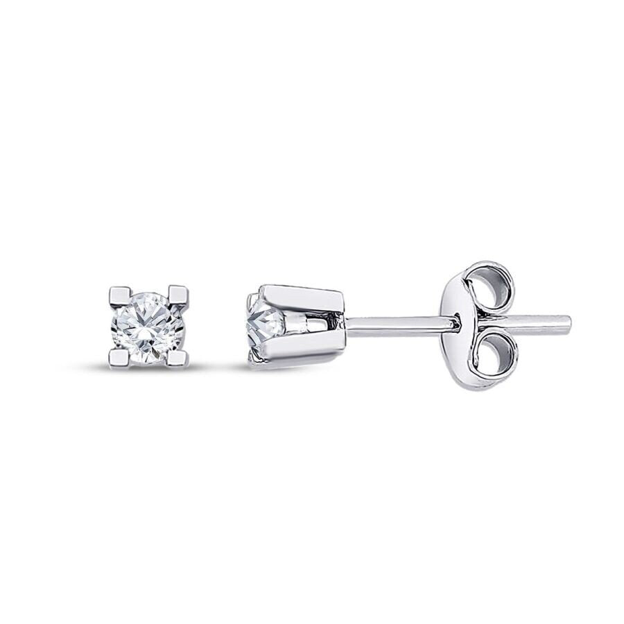 0,10 Carat Diamond Solitaire Earrings
