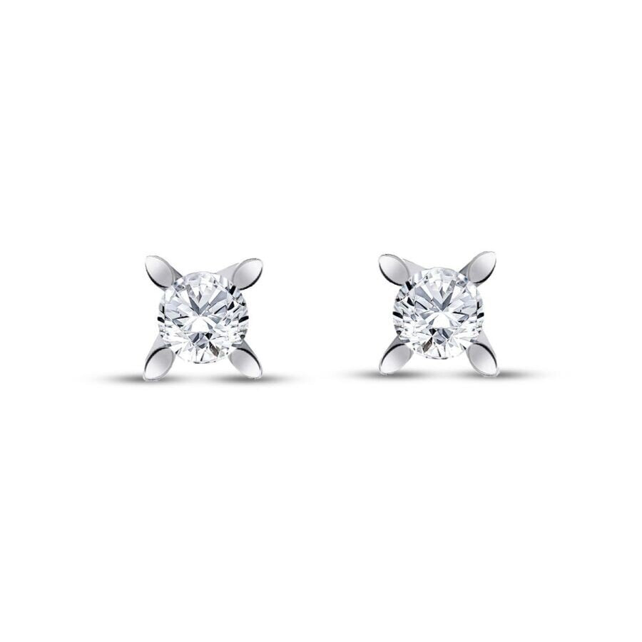 0,50 Carat Diamond Solitaire Earrings