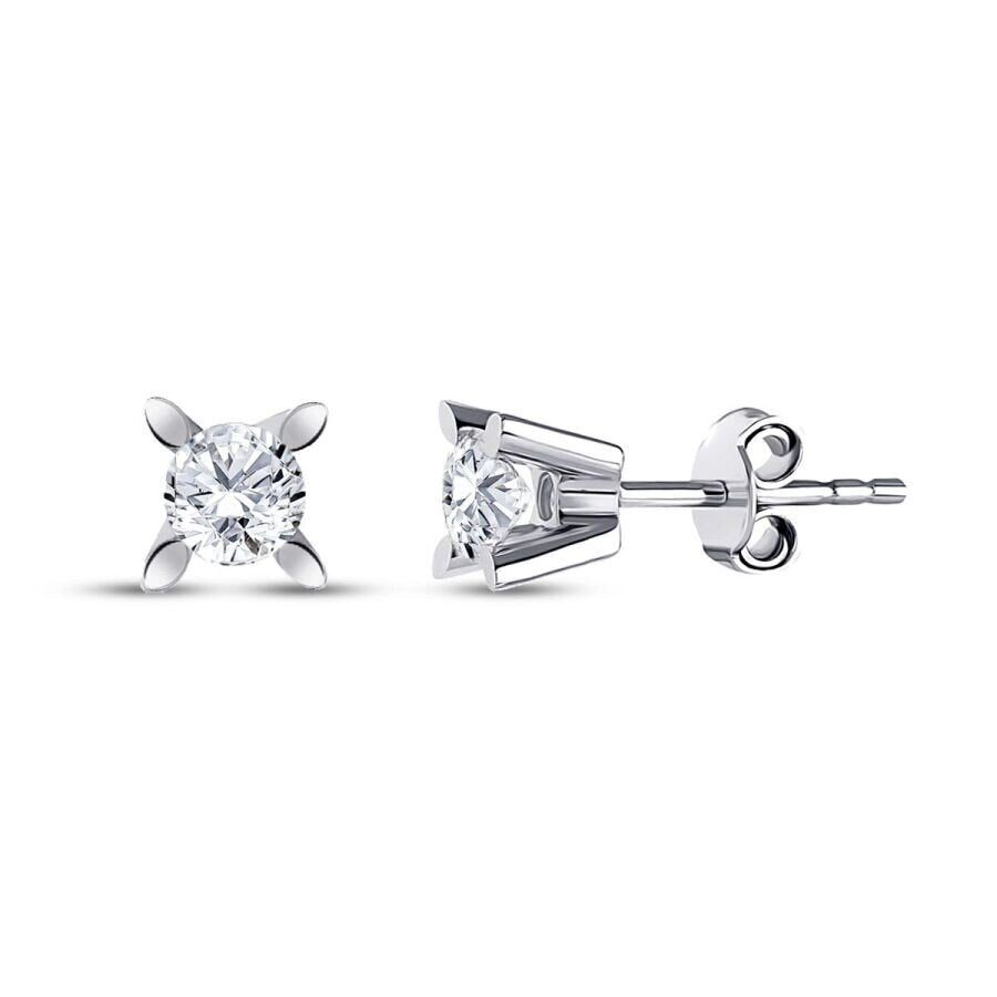 0,50 Carat Diamond Solitaire Earrings