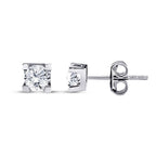 0,70 Carat Diamond Solitaire Earrings