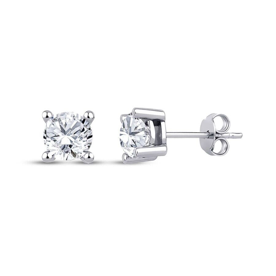0,70 Carat Diamond Solitaire Earrings