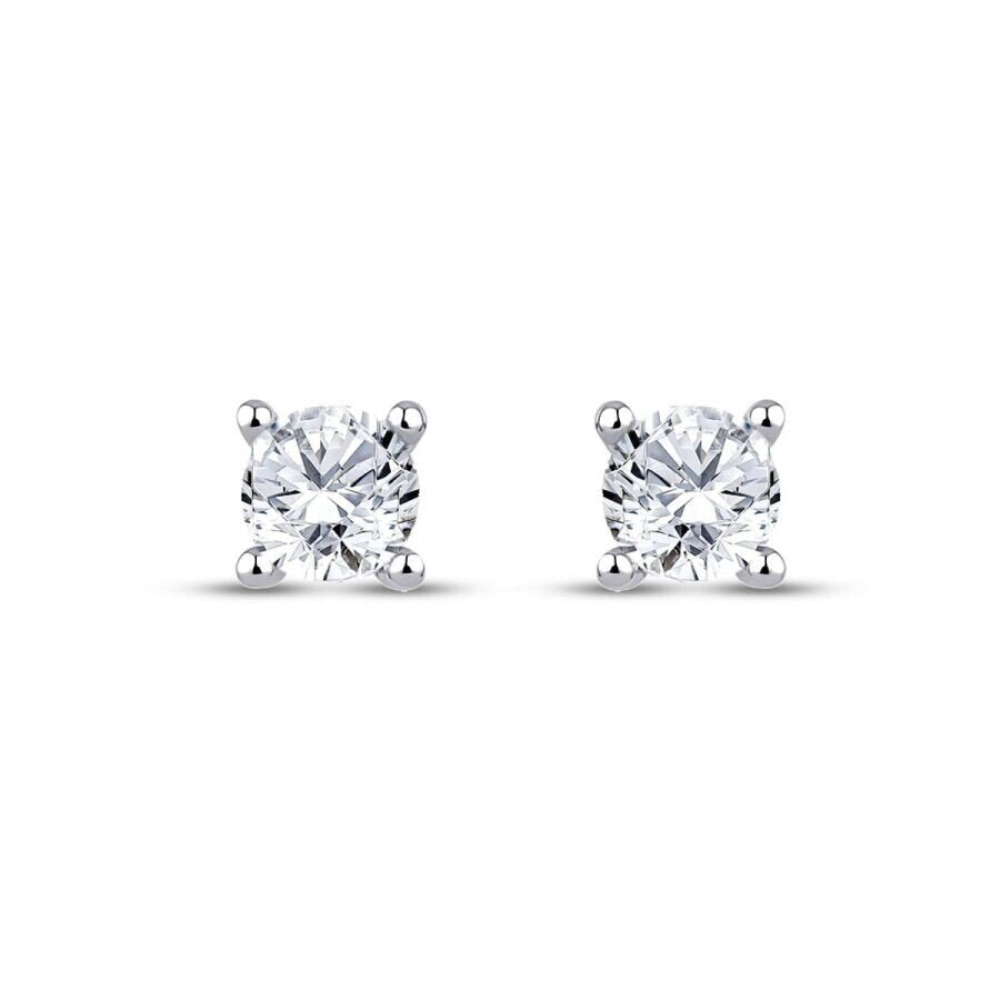 0,70 Carat Diamond Solitaire Earrings