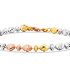 Gold Tricolor Bead Bracelet
