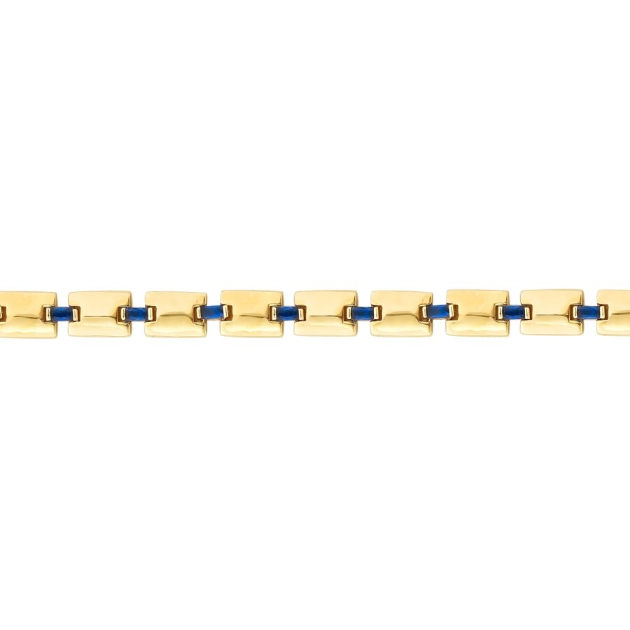 Gold Enamel Rectangular Bracelet