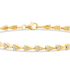 Gold Stone Geometric V-Shaped Bracelet