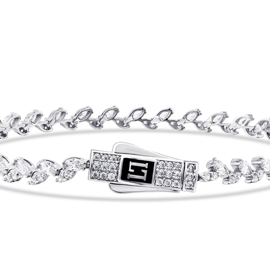 Gold Clasp Stone Bracelet
